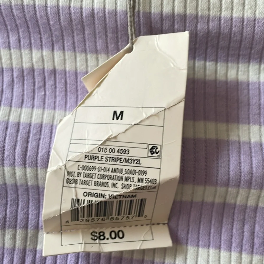 Striped Purple Tee 💜🤍 - Picture 9 of 13